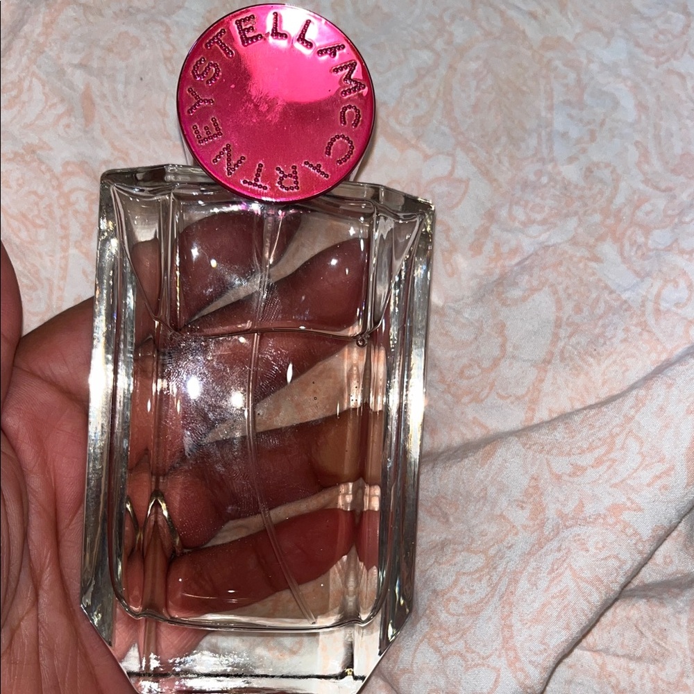 Stella McCartney Clear Glass Bottle with Hot Pink Logo Cap
